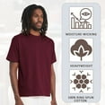 thumbnail image 4 of BELLA + CANVAS 6 oz. Heavyweight Tee, 100% Airlume combed and ring-spun Cotton, Short Sleeve Crewneck Tee, Assorted Solid T-shirts (Dark Color 5 Pack, XL), 4 of 7