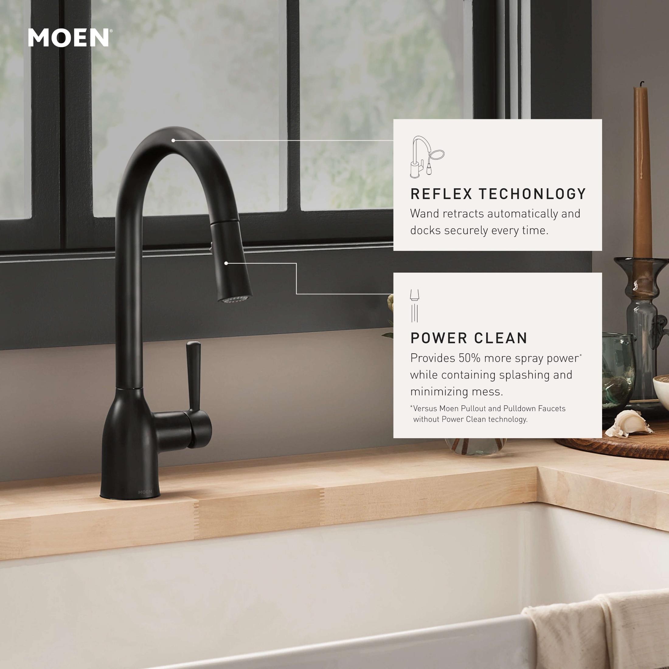 Moen Adler Pulldown Kitchen Faucet with Power Clean, Stainless photo 4