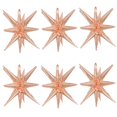 thumbnail image 1 of Globos de aluminio ZSYLYTKV con forma de estrella de oro rosa, 14 puntas, 22 pulgadas, 6 unidades, 1 of 6