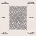 thumbnail image 3 of JONATHAN Y MERCER SHAG 8 x 10 Area Rug, Mercer Plush Tassel Moroccan Geometric Trellis - Gray/Ivory, MCR102C-8, 3 of 4