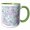 Green/White, variant on 3drose, Colorful Geometrical Pattern Background - Abstract Vector Design, 11oz Two-tone Green Mug