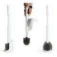 thumbnail image 1 of Escobilla de baño ELYPRO sin goteo con soporte higiénico blanco, 1 of 9