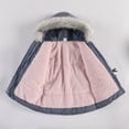 thumbnail image 5 of ATOGUTA Winter Jackets for Girls Winter Jacket Parka Down Coat Overcoat with Faux Fur Hood Sky Blue, Size 3T-7, 5 of 5