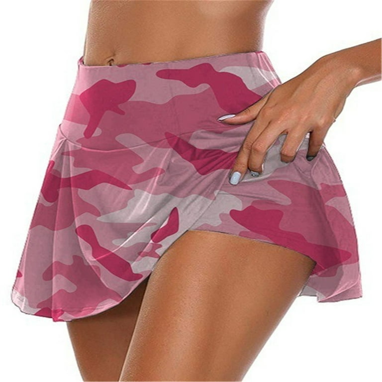 Kayannuo Skirts for Women Back to School Clearance Tennis Golf Skirts Mini  Women's Fake Two-piece Leggings Camouflage Sports Tight Yoga Shorts Skirt