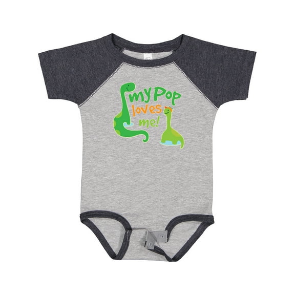 Inktastic My Pop Loves Me Dinosaur Boys Baby Bodysuit
