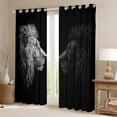 thumbnail image 2 of Feelyou Black White Lion 2-Pack Blackout Curtains (52x84), Valentines Animal Window Decor, 2 of 6