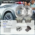 thumbnail image 2 of AutoShack Front Brake Rotors, Premium Pads & Calipers for Toyota & Lexus, Highlander 2008-2013 RX350 2010-2015 NX300 2018-2021, AWD FWD L4 2.0L 2.7L V6 3.3L 3.5L - 12.91" (328 mm), 5-Lug, 2 of 4