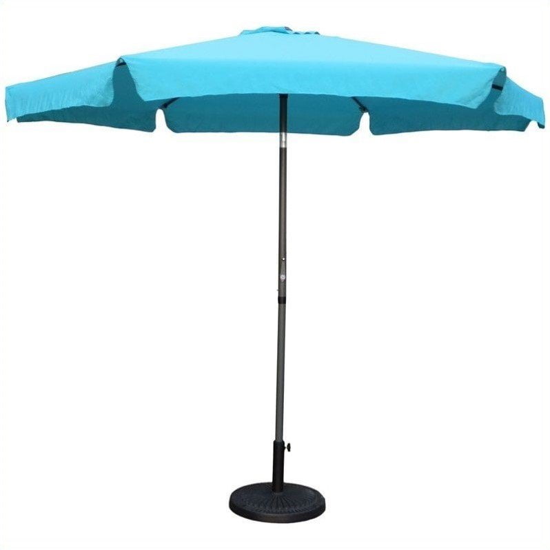 International Caravan St Kitts Patio Umbrella In Aqua Blue