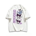 thumbnail image 1 of Sanrio Kuromi-Camiseta de manga corta para niña, camiseta de dibujos animados Kawaii Y2k, holgada, con estampado de Hip-hop, transpirable, Top informal de calle, regalos de verano, 1 of 7