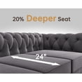 thumbnail image 4 of Morden Fort 2-Seater Chesterfield Loveseat, American Style Velvet 60" W Couch Sofa for Living Room, Bedroom, Office, 4 of 7