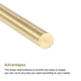thumbnail image 3 of Unique Bargains 12mm Diameter 350mm Length Brass Solid Round Rod for DIY Craft 1pack, 3 of 4