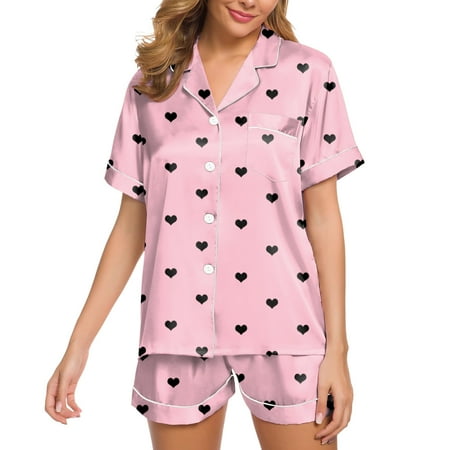 

Womens Pajamas Set Two Piece Pj Sets Sleepwear Loungewear Button Down Pj Sets