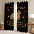 thumbnail image 2 of Erosebridal Kawaii Animal Capybara Black Out Curtains For Boys Girls,Kids Fruit Orange Curtains Pack of 2 (42x63 Each),Black Brown,Luxury Bedroom Decor, 2 of 6