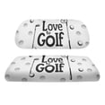 thumbnail image 6 of Garronmavis Golf Club White Golf Cart Seat Covers Keeps Comfortable Golf Cart Elastic Seat Covers Breathable Air Decor Accessories Universal Fit No Stapler Needed, 6 of 6