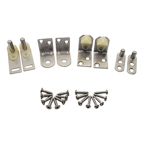 Cafe Door Satin Chrome Finish Double Acting Gravity Hinges Hardware w