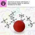 thumbnail image 2 of Kicko Metal Jacks Set - 12 Sets/Order - Metallic Jacks & Bouncy Ball, 2 of 12