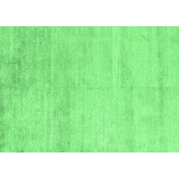Ahgly Company Indoor Rectangle Solid Emerald Green Modern Area Rugs, 8' x 10'