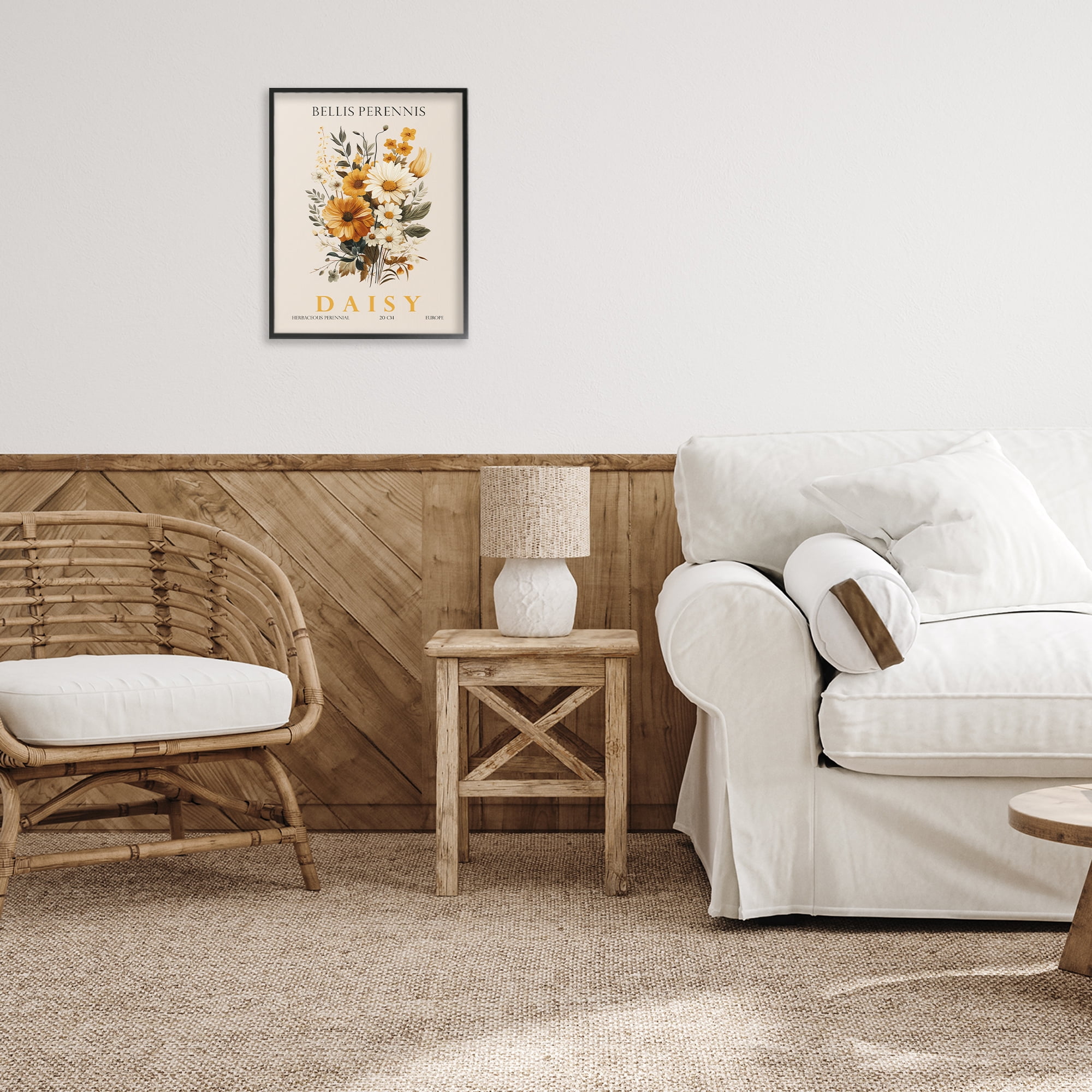Stupell Industries Nature Daisy Bundle Black Framed Giclee Art, design by Christopher Giampietro