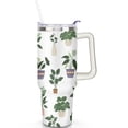 thumbnail image 2 of Green Cactus 40 Oz Tumbler with Handle Lid and Straw, Stainless Steel Double Walled Vacuum Insulated Cup, Cute Anniversary Wedding Birthday Gifts Tumbler for Women Men Friends Outdoor Indoor, 2 of 7