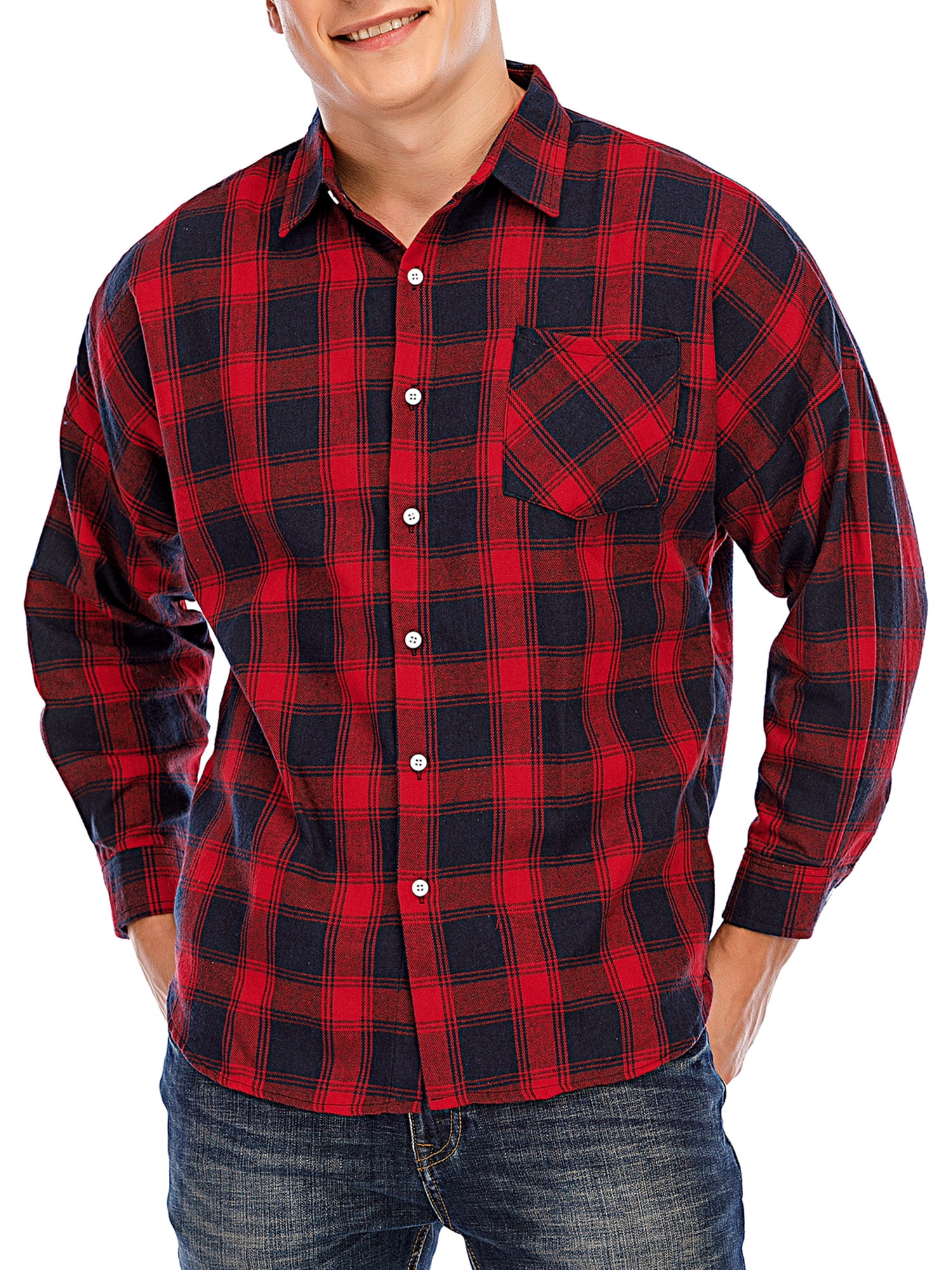 Vintage Shirts Western Shirts Red 4XL 