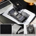 thumbnail image 6 of Casegrace 2-Slot Double-Door Watch Storage Box, Side Hidden Drawer for Rings, Earrings, Men Gift Organizer Case for Watch & Jewelry, 6 of 11