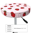 thumbnail image 4 of Kdxio Strawberry Print Stool Covers Round,Stretch Round Bar Stool Covers Washable Bar Stool Cushion Slipcover for 12-15 Inch Chair, 4 of 7