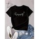thumbnail image 2 of Women's Casual Short Sleeve T-Shirt With "Happy" Script, Classic White Tee For Everyday Wear, Comfortable Top With Round Neck – Fashion Sportswear Tee, 2 of 6