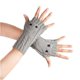 thumbnail image 2 of Mujer niña tejido brazo sin dedos mantener caliente invierno guantes suave cálido manopla Afortunado Sencillez, 2 of 2