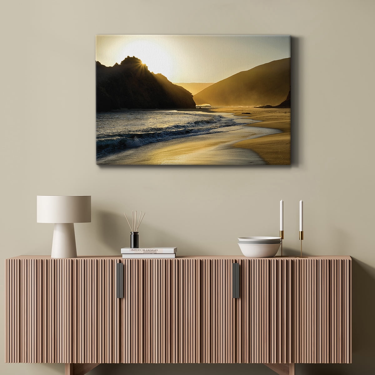 Wexford Home Sunset At Big Sur Premium Gallery Wrapped Canvas, 40" x 60" - Ready to Hang