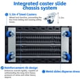 thumbnail image 3 of 44" x 22" x 24" Heavy Duty Stackable Rolling Cable Road Case - HDPE Watertight Dustproof Case for Pro Audio, DJ Equipment & Musical Instrument Accessories, ATA Certified with Lockable Casters, 3 of 12