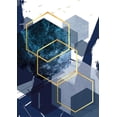 thumbnail image 2 of Urban Epiphany 14x18 Black Ornate Wood Framed with Double Matting Museum Art Print Titled - Hexagon Landscape Gold 1, 2 of 4