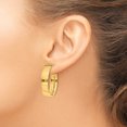 thumbnail image 3 of 14k Yellow Gold 6.75mm Large Omega Back Hoop Earrings Round, 3 of 8