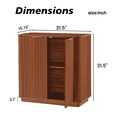 thumbnail image 4 of Tcbosik 2 Doors Buffet Sideboard, Modern Storage Cabinet with Adjustable Shelf, Coffee Bar Cabinet, Credenza for Dining Room, Living Room, Kitchen, Entryway, Walnut, 4 of 9