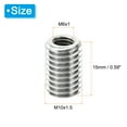 thumbnail image 2 of Unique Bargains Adaptateurs Filetage Manchon Réducteur Écrou 20pcs M10x1.5 Mâle à M6x1 Femelle Réparation Insert Écrou 15mm, 2 of 7