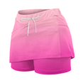 thumbnail image 6 of Stephy Women's Fashionable Casual Sports Casual Skirt with Pocket Drawstring Solid Color Mid Waist Skirt Pants, Pink, S, 6 of 7