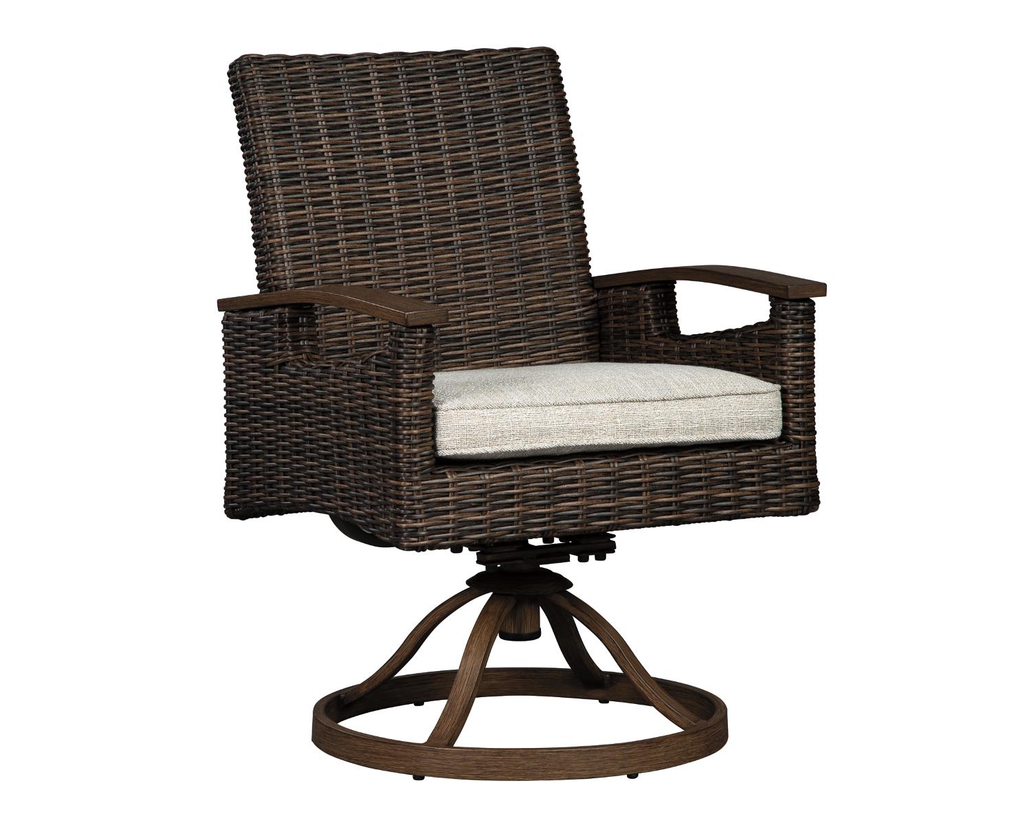 Signature Design by Ashley Paradise Trail Outdoor Medium Brown Swivel