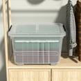 thumbnail image 6 of 30 L Stackable Storage Bins with Lids, Clear Plastic Storage Containers, Stackable Organization Boxes with Secure Latching Lids/Wheels, Set of 4, 6 of 6
