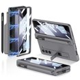 thumbnail image 1 of Rugged Case for Samsung Galaxy Z Fold 5 Full Body Case,with Built-in Screen Protector Magnetic Hinge Protection Pen Holder Hidden Stand Hybrid Shockproof Protection Case for Z Fold 5,Rosegold, 1 of 8
