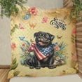 thumbnail image 3 of Pug Celebrates Spring and Enjoys a Happy Easter Quilt Blanket Dog Lover Gifts Cozy Comforter Throw Blanket - 02001, 3 of 5