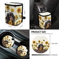 thumbnail image 4 of Yuyamidu Dachshund Car Seat Covers Set 13 Pcs Steering Wheel Cover Car Seat Belt Cover Sunflowers Trash Can Rear View Mirror Cover Cup Coasters Keychain Lipstick Covers for SUV Sedan, 4 of 5