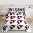 thumbnail image 2 of jejeloiu Football Football Game Full Size Comforter Sets,Watercolor Graffiti Hippie Bedding Sets For Boys Teens Reversible 3-Piece, 2 of 8