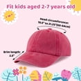 thumbnail image 3 of TOPTIE Kids Baseball Cap Washed Cotton Low Profile Sun Hat 2-7 Years Old-Black, 3 of 6