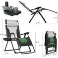 thumbnail image 7 of NiamVelo Oversized Zero Gravity Chair Folding Lounge Chair Outdoor Patio Adjustable Recliner W/Cup Holder, Green, 7 of 7
