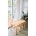 thumbnail image 3 of Natural Rattan and Beige Fabric Bench Exotic Boho Entryway, 3 of 8