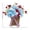 C, variant on 4th of July Artificial Floral Wreath Flower Basket - Outdoor Hanging Red White Blue Flower Basket Garden Wall Decor for Courtyard Patio Independence Day Holiday Porch Scene Prop