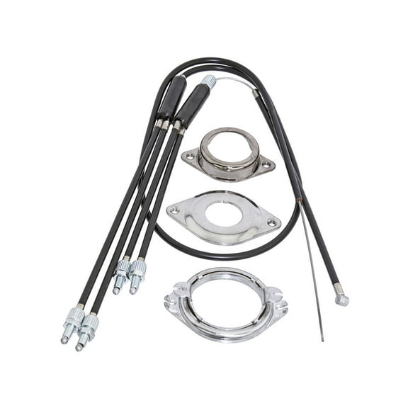 Alta Bicycle BMX Bike Gyro Brake Cables Front   Rear (Upper   Lower) Spinner Rotor Set Kit (Rotor Set Steel Bicycle Chrome )