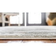 thumbnail image 3 of 8' x 8' Abstract Ivory and Brown Square Area Throw Rug, 3 of 3
