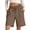 Z03 Brown, variant on Mifsaly Casual Shorts for Women 7 Inch Inseam Drawstring High Waisted Summer Lounge Shorts with Pockets XL