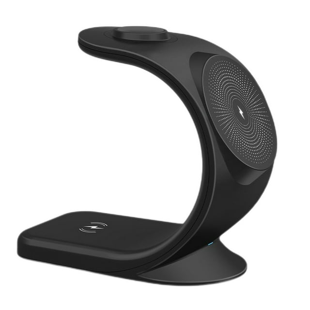 Tholdsy Soporte de inalámbrico Teléfono móvil Relojes inteligentes Auriculares Estación de carga de Puerto tipo C Cuna Hogar Teléfono y Comunicación Negro
