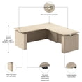 thumbnail image 3 of Scranton & Co Engineered Wood 72W x 78D L-Shaped Standing Desk in Natural Elm, 3 of 8